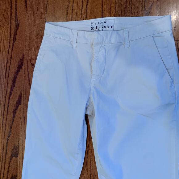Frank & Eileen Wicklow Cotton Pant Trousers MSRP $288 | Off White | Size 4 - Picture 2 of 10